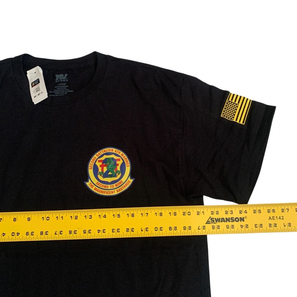 USMC Men's Size L 2nd Battalion 4Th Marines Short Sleeve T-Shirt Brand New - Picture 4 of 16